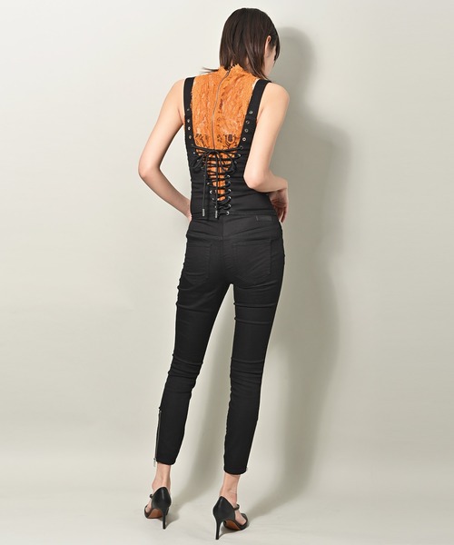 DIESEL(ディーゼル)の「DIESEL (ディーゼル) INDER 686E JoggJeans JUMPSUITS サロペット(サロペット/オーバーオール・レディース・ブラック・S)」の3枚目の写真