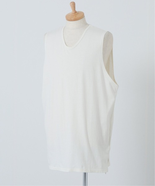 JOURNAL STANDARD J.S HOMESTEAD（ジャーナルスタンダードホームステッド）の「C/HEMP LOOSE タンクトップ（タンクトップ・メンズ・アイボリー/ネイビー・MEDIUM/LARGE）」の2枚目の写真