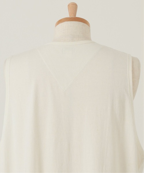 JOURNAL STANDARD J.S HOMESTEAD（ジャーナルスタンダードホームステッド）の「C/HEMP LOOSE タンクトップ（タンクトップ・メンズ・アイボリー/ネイビー・MEDIUM/LARGE）」の4枚目の写真