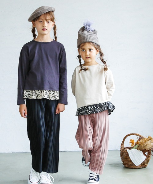 pairmanon（ペアマノン）の「【ママとおそろい】プリーツリラックスパンツ（その他パンツ・キッズ・ダークブラウン/ミント/ブラック/モカ/ライトベージュ/ピンク/ブラウン/ラベンダー・110/120/130/140/150/100/90）」の18枚目の写真