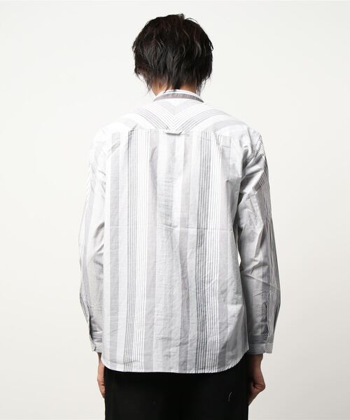 UNION STATION(ユニオンステーション)の「ランダムストライプシャツ(シャツ/ブラウス・メンズ・ブラック/ブルー・M/L)」の4枚目の写真