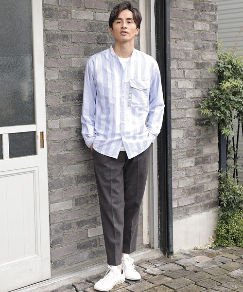 UNION STATION(ユニオンステーション)の「ランダムストライプシャツ(シャツ/ブラウス・メンズ・ブラック/ブルー・M/L)」の7枚目の写真