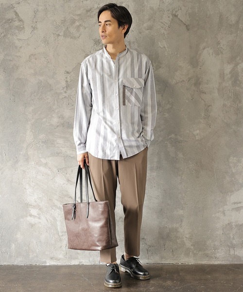 UNION STATION(ユニオンステーション)の「ランダムストライプシャツ(シャツ/ブラウス・メンズ・ブラック/ブルー・M/L)」の8枚目の写真