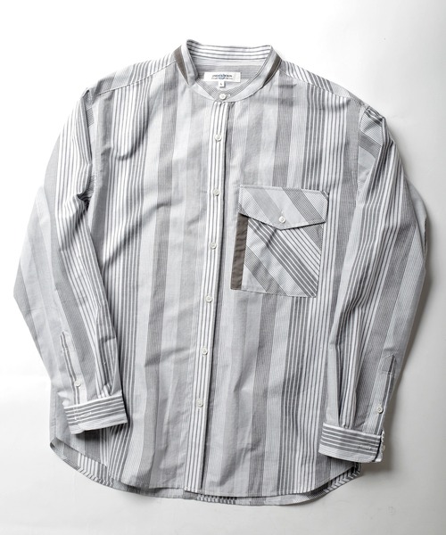 UNION STATION(ユニオンステーション)の「ランダムストライプシャツ(シャツ/ブラウス・メンズ・ブラック/ブルー・M/L)」の9枚目の写真