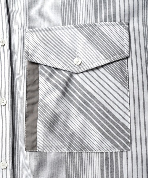 UNION STATION(ユニオンステーション)の「ランダムストライプシャツ(シャツ/ブラウス・メンズ・ブラック/ブルー・M/L)」の12枚目の写真