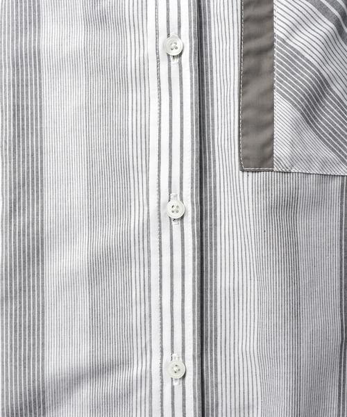 UNION STATION(ユニオンステーション)の「ランダムストライプシャツ(シャツ/ブラウス・メンズ・ブラック/ブルー・M/L)」の13枚目の写真