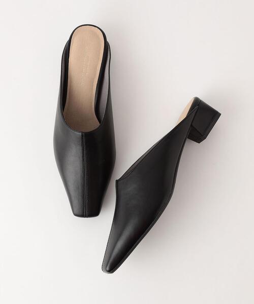 green label relaxing（グリーンレーベルリラクシング）の「スクエア センターシーム ミュール (3cmヒール)（その他シューズ・レディース・ブラック/オリーブ/その他1・S/M/L/XS）」の4枚目の写真