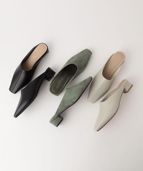 green label relaxing（グリーンレーベルリラクシング）の「スクエア センターシーム ミュール (3cmヒール)（その他シューズ・レディース・ブラック/オリーブ/その他1・S/M/L/XS）」の10枚目の写真