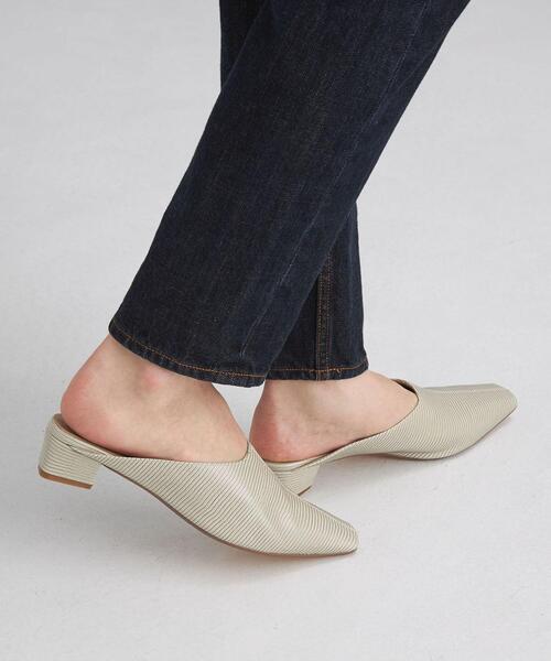 green label relaxing（グリーンレーベルリラクシング）の「スクエア センターシーム ミュール (3cmヒール)（その他シューズ・レディース・ブラック/オリーブ/その他1・S/M/L/XS）」の12枚目の写真