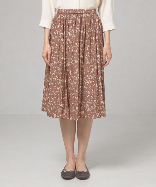 THE STATION STORE（ザ ステーション ストア）の「＜closet story（クローゼットストーリー）＞ミニタイルプリント ギャザースカート -ウォッシャブル-（スカート・レディース・ブラック/ブラウン/ナチュラル・FREE）」の12枚目の写真