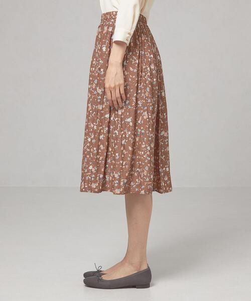 THE STATION STORE（ザ ステーション ストア）の「＜closet story（クローゼットストーリー）＞ミニタイルプリント ギャザースカート -ウォッシャブル-（スカート・レディース・ブラック/ブラウン/ナチュラル・FREE）」の8枚目の写真