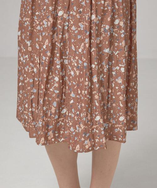 THE STATION STORE（ザ ステーション ストア）の「＜closet story（クローゼットストーリー）＞ミニタイルプリント ギャザースカート -ウォッシャブル-（スカート・レディース・ブラック/ブラウン/ナチュラル・FREE）」の10枚目の写真