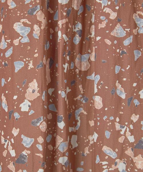 THE STATION STORE（ザ ステーション ストア）の「＜closet story（クローゼットストーリー）＞ミニタイルプリント ギャザースカート -ウォッシャブル-（スカート・レディース・ブラック/ブラウン/ナチュラル・FREE）」の4枚目の写真