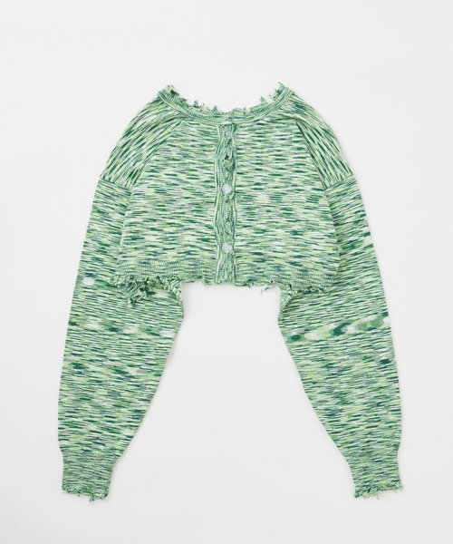 WHO'S WHO gallery(フーズフーギャラリー)の「スペースダイ2WAYニット(カーディガン/ボレロ・レディース・ブラウン/ブラック/グリーン/ピンク・FREE)」の11枚目の写真