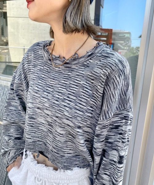 WHO'S WHO gallery(フーズフーギャラリー)の「スペースダイ2WAYニット(カーディガン/ボレロ・レディース・ブラウン/ブラック/グリーン/ピンク・FREE)」の21枚目の写真