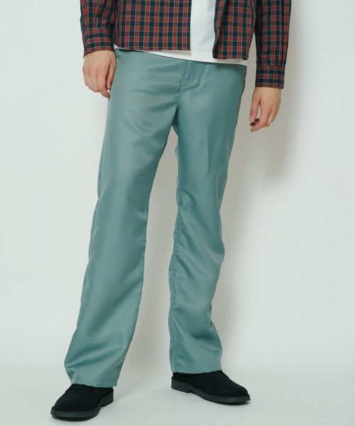 CIAOPANIC（チャオパニック）の「【HINSON/ヒンソン】別注フレアカラースラックスパンツ（スラックス・メンズ・ブラック/ブラウン/ブルー/グリーン・MEDIUM/LARGE）」の3枚目の写真