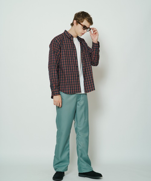 CIAOPANIC（チャオパニック）の「【HINSON/ヒンソン】別注フレアカラースラックスパンツ（スラックス・メンズ・ブラック/ブラウン/ブルー/グリーン・MEDIUM/LARGE）」の21枚目の写真