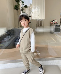 aimoha | 【aimoha-KIDS-】【新作】韓国子供服 ベスト スウェットパンツ2点セットアップ(セットアップ)