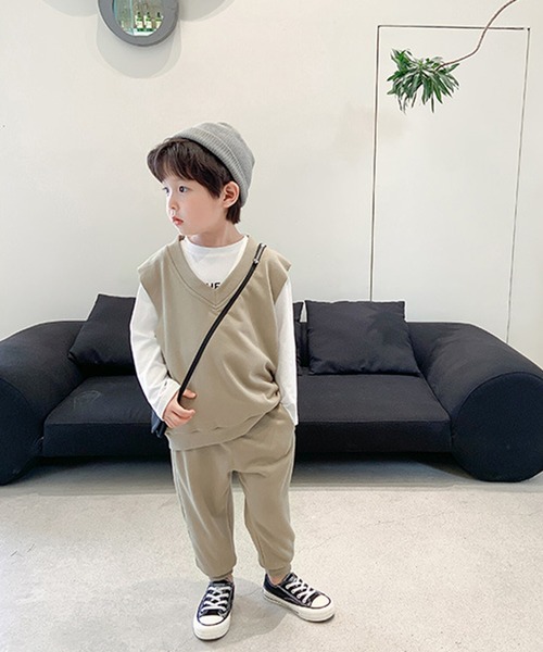 aimoha(アイモハ)の「【aimoha-KIDS-】【新作】韓国子供服 ベスト スウェットパンツ2点セットアップ(セットアップ・キッズ・ベージュ/グレー・90/140/110/130/100/120)」の21枚目の写真