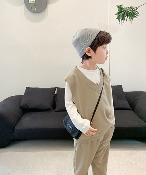 aimoha(アイモハ)の「【aimoha-KIDS-】【新作】韓国子供服 ベスト スウェットパンツ2点セットアップ(セットアップ・キッズ・ベージュ/グレー・90/140/110/130/100/120)」の22枚目の写真