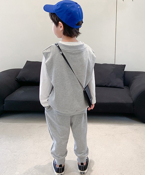 aimoha(アイモハ)の「【aimoha-KIDS-】【新作】韓国子供服 ベスト スウェットパンツ2点セットアップ(セットアップ・キッズ・ベージュ/グレー・90/140/110/130/100/120)」の11枚目の写真