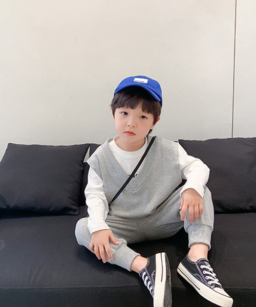 aimoha(アイモハ)の「【aimoha-KIDS-】【新作】韓国子供服 ベスト スウェットパンツ2点セットアップ(セットアップ・キッズ・ベージュ/グレー・90/140/110/130/100/120)」の5枚目の写真