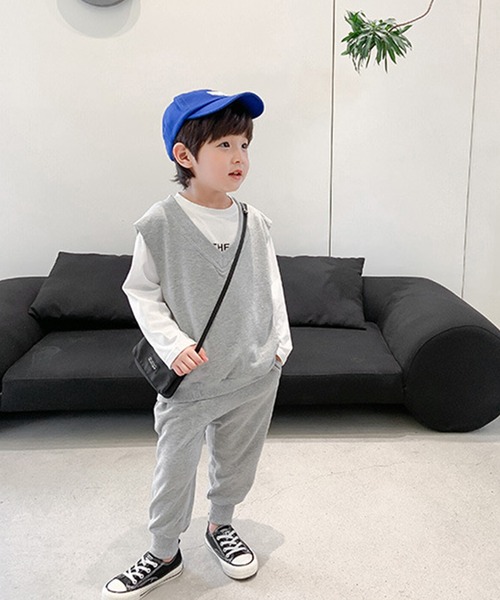 【新品】韓国子供服 おしゃれ セットアップ シャツ ベスト ズボン 120cm 子供服 セットアップ キッズ 女の子 長袖 春秋 上下セット 韓国子供服