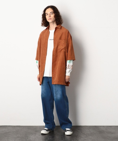 Purple&Yellow（パープルアンドイエロー）の「デニム ペインターパンツ（デニムパンツ・メンズ・ライトインディゴブルー/ブルー系その他/ワンウォッシュ/ブラック・SMALL/X-SMALL/MEDIUM/LARGE/X-LARGE）」の9枚目の写真