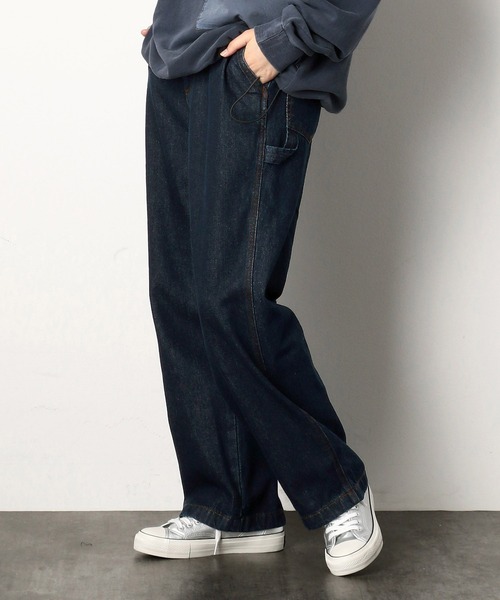 Purple&Yellow（パープルアンドイエロー）の「デニム ペインターパンツ（デニムパンツ・メンズ・ライトインディゴブルー/ブルー系その他/ワンウォッシュ/ブラック・SMALL/X-SMALL/MEDIUM/LARGE/X-LARGE）」の19枚目の写真