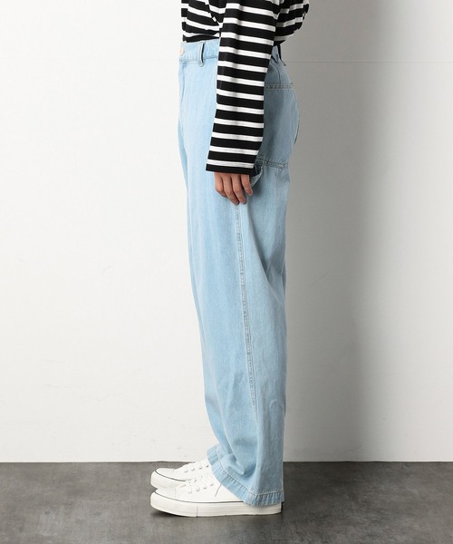 Purple&Yellow（パープルアンドイエロー）の「デニム ペインターパンツ（デニムパンツ・メンズ・ライトインディゴブルー/ブルー系その他/ワンウォッシュ/ブラック・SMALL/X-SMALL/MEDIUM/LARGE/X-LARGE）」の20枚目の写真