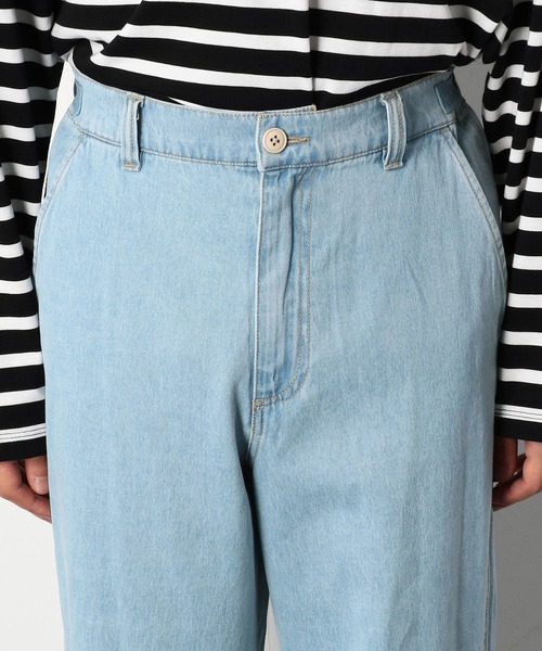 Purple&Yellow（パープルアンドイエロー）の「デニム ペインターパンツ（デニムパンツ・メンズ・ライトインディゴブルー/ブルー系その他/ワンウォッシュ/ブラック・SMALL/X-SMALL/MEDIUM/LARGE/X-LARGE）」の22枚目の写真