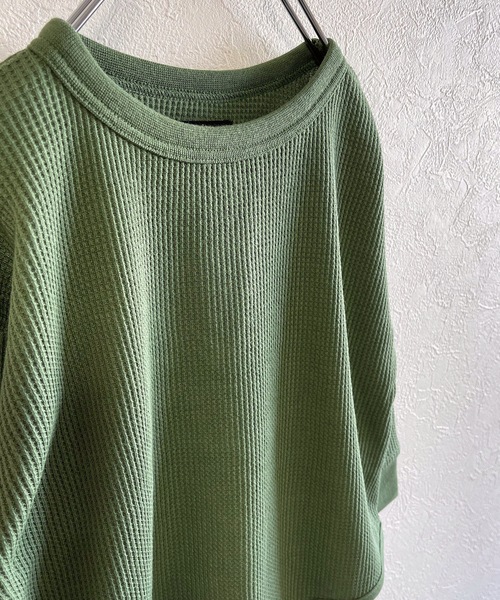 Life Support Products（ライフサポートプロダクツ）の「ワッフルロンT（L-6801/80～150cm）（Tシャツ/カットソー・キッズ・ラベンダー/ホワイト系その他/杢グレー/グレー系その他/ブルー/マスタード/グリーン/ピンク/ブラック/オフホワイト/ホワイト系その他2/グリーン系その他/ベージュ/レッド/カーキ・100/110/120/130/80/90/140/95/150）」の21枚目の写真