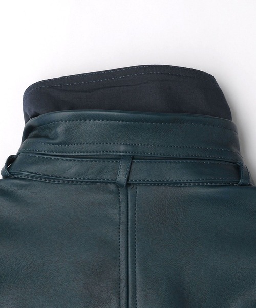 HIDEAWAYS NICOLE(ハイダウェイニコル)の「フェイクレザーブルゾン(ブルゾン・メンズ・チャコールグレー/ライトグレー/オレンジ/ブルー・MEDIUM/LARGE/X-LARGE)」の16枚目の写真