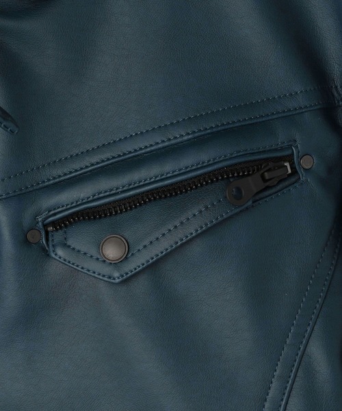 HIDEAWAYS NICOLE(ハイダウェイニコル)の「フェイクレザーブルゾン(ブルゾン・メンズ・チャコールグレー/ライトグレー/オレンジ/ブルー・MEDIUM/LARGE/X-LARGE)」の17枚目の写真