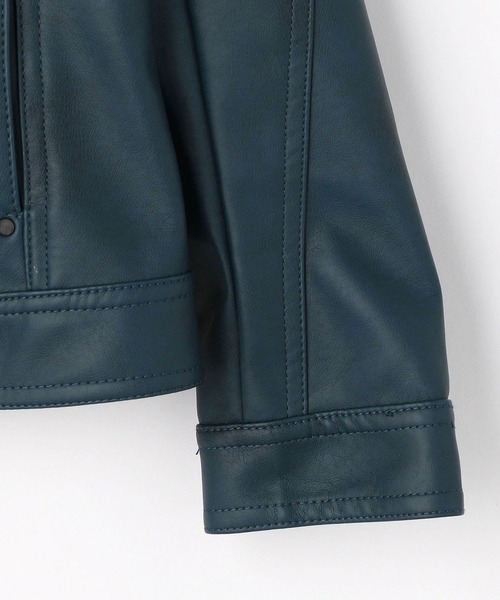 HIDEAWAYS NICOLE(ハイダウェイニコル)の「フェイクレザーブルゾン(ブルゾン・メンズ・チャコールグレー/ライトグレー/オレンジ/ブルー・MEDIUM/LARGE/X-LARGE)」の19枚目の写真