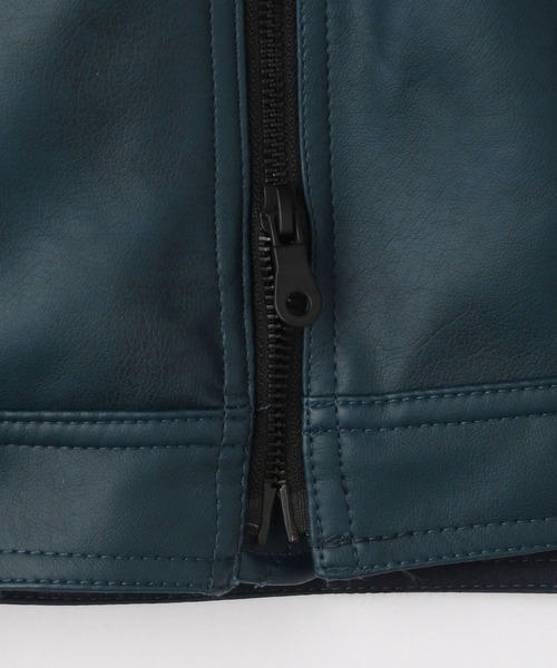 HIDEAWAYS NICOLE(ハイダウェイニコル)の「フェイクレザーブルゾン(ブルゾン・メンズ・チャコールグレー/ライトグレー/オレンジ/ブルー・MEDIUM/LARGE/X-LARGE)」の22枚目の写真