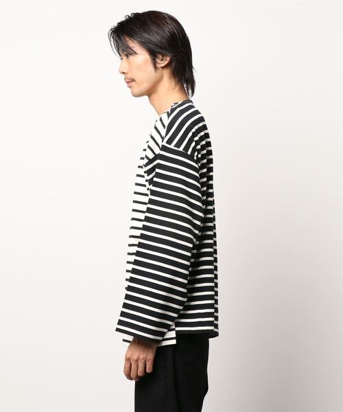 LOWRYS FARM（ローリーズファーム）の「ＵＳＡＢＩＧバスクボーダーロングスリーブ　215083（Tシャツ/カットソー・メンズ・ブラック/アイボリー/その他・MEDIUM/LARGE）」の4枚目の写真