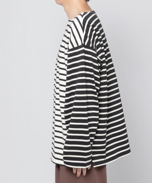 LOWRYS FARM（ローリーズファーム）の「ＵＳＡＢＩＧバスクボーダーロングスリーブ　215083（Tシャツ/カットソー・メンズ・ブラック/アイボリー/その他・MEDIUM/LARGE）」の9枚目の写真