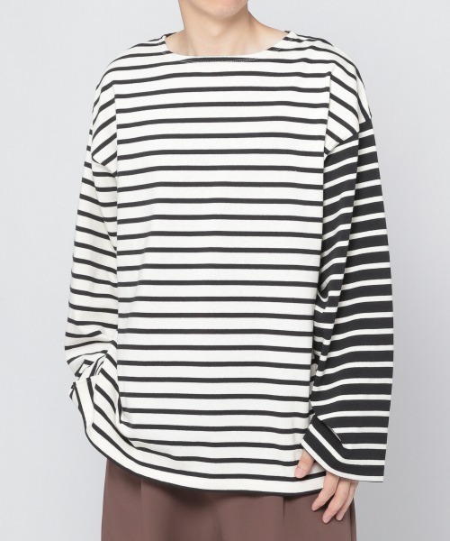 LOWRYS FARM（ローリーズファーム）の「ＵＳＡＢＩＧバスクボーダーロングスリーブ　215083（Tシャツ/カットソー・メンズ・ブラック/アイボリー/その他・MEDIUM/LARGE）」の17枚目の写真