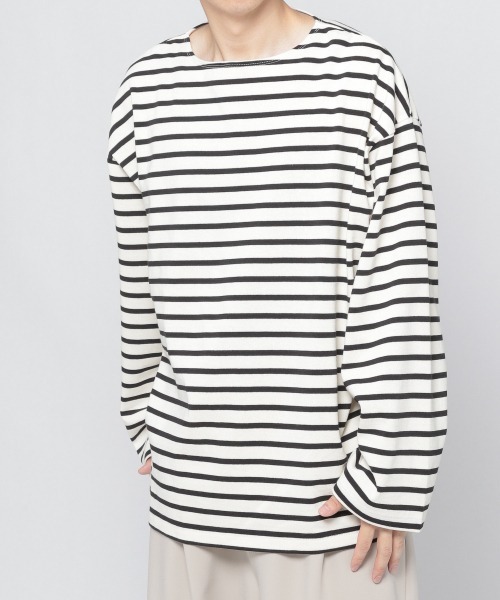 LOWRYS FARM（ローリーズファーム）の「ＵＳＡＢＩＧバスクボーダーロングスリーブ　215083（Tシャツ/カットソー・メンズ・ブラック/アイボリー/その他・MEDIUM/LARGE）」の18枚目の写真