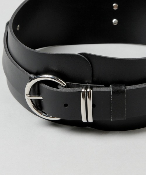 HARE（ハレ）の「2WAYワイドベルト(HARE)（ベルト・レディース・ブラック/ブラック系その他・FREE）」の6枚目の写真