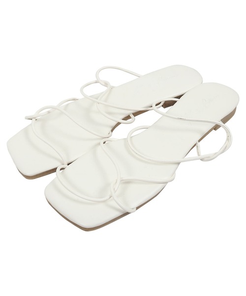 KOBE LETTUCE（コウベレタス）の「コードストラップフラットサンダル（サンダル・レディース・ブラウン/ホワイト/ブラック/ゴールド/ブルー・L/LL/M/S）」の20枚目の写真