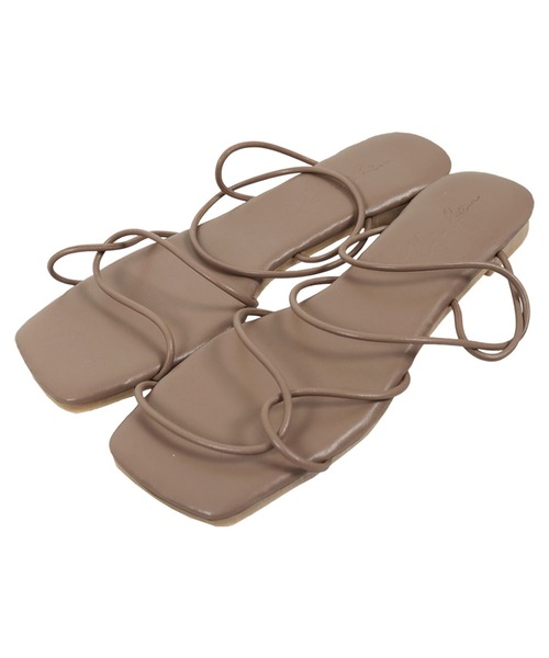 KOBE LETTUCE（コウベレタス）の「コードストラップフラットサンダル（サンダル・レディース・ブラウン/ホワイト/ブラック/ゴールド/ブルー・L/LL/M/S）」の22枚目の写真