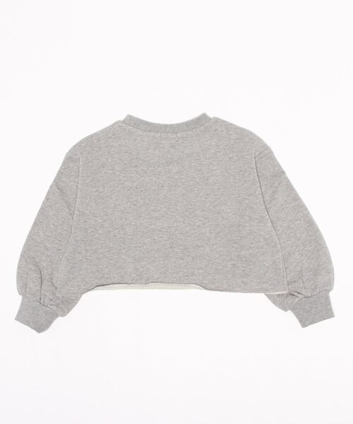 PINKHUNT（ピンクハント）の「PINKHUNT ショート丈トレーナー 5833K（スウェット・キッズ・ベージュ/グレー・140cm/150cm/130cm/160cm/120cm）」の3枚目の写真