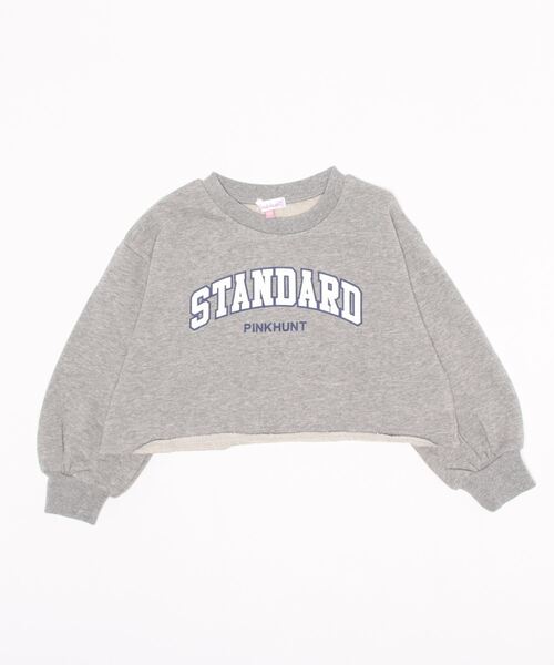 PINKHUNT（ピンクハント）の「PINKHUNT ショート丈トレーナー 5833K（スウェット・キッズ・ベージュ/グレー・140cm/150cm/130cm/160cm/120cm）」の10枚目の写真