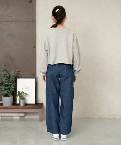 PINKHUNT（ピンクハント）の「PINKHUNT ショート丈トレーナー 5833K（スウェット・キッズ・ベージュ/グレー・140cm/150cm/130cm/160cm/120cm）」の7枚目の写真