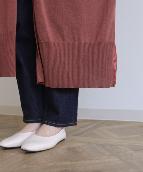 vingtrois（バントロア）の「【Vingtrois】バック異素材ロングカーディガン（カーディガン/ボレロ・レディース・ブラック/ベージュ/ブルー/ワインレッド・M）」の20枚目の写真