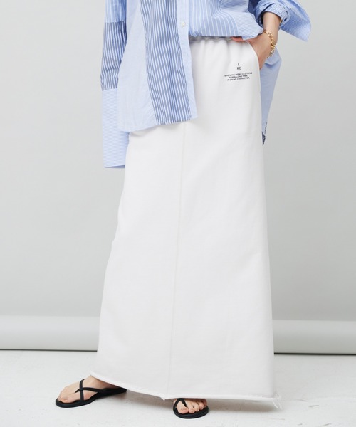 Curensology(カレンソロジー)の「Curensology(カレンソロジー)/<&RC>ヘビーロングスカート(スカート・レディース・ブラック/アイボリー・FREE)」の1枚目の写真