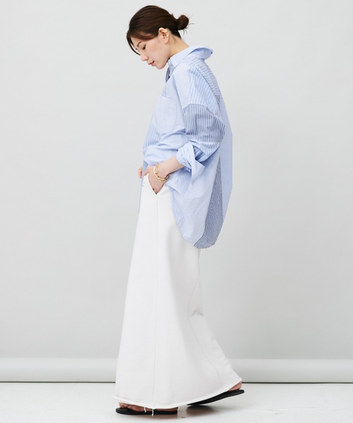 Curensology(カレンソロジー)の「Curensology(カレンソロジー)/<&RC>ヘビーロングスカート(スカート・レディース・ブラック/アイボリー・FREE)」の3枚目の写真