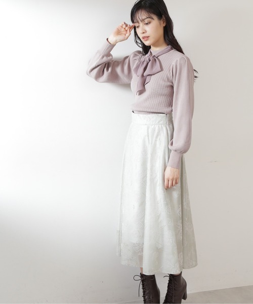 JILL by JILL STUART(ジルバイジルスチュアート)の「◇リブニット(ニット/セーター・レディース・ブルー/グレー/ピンク/ブラック/ホワイト・FREE)」の12枚目の写真